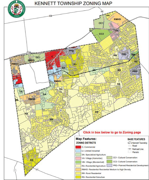 Zoning Map of Kennet Township, Chester County, understanding zoning in your area.