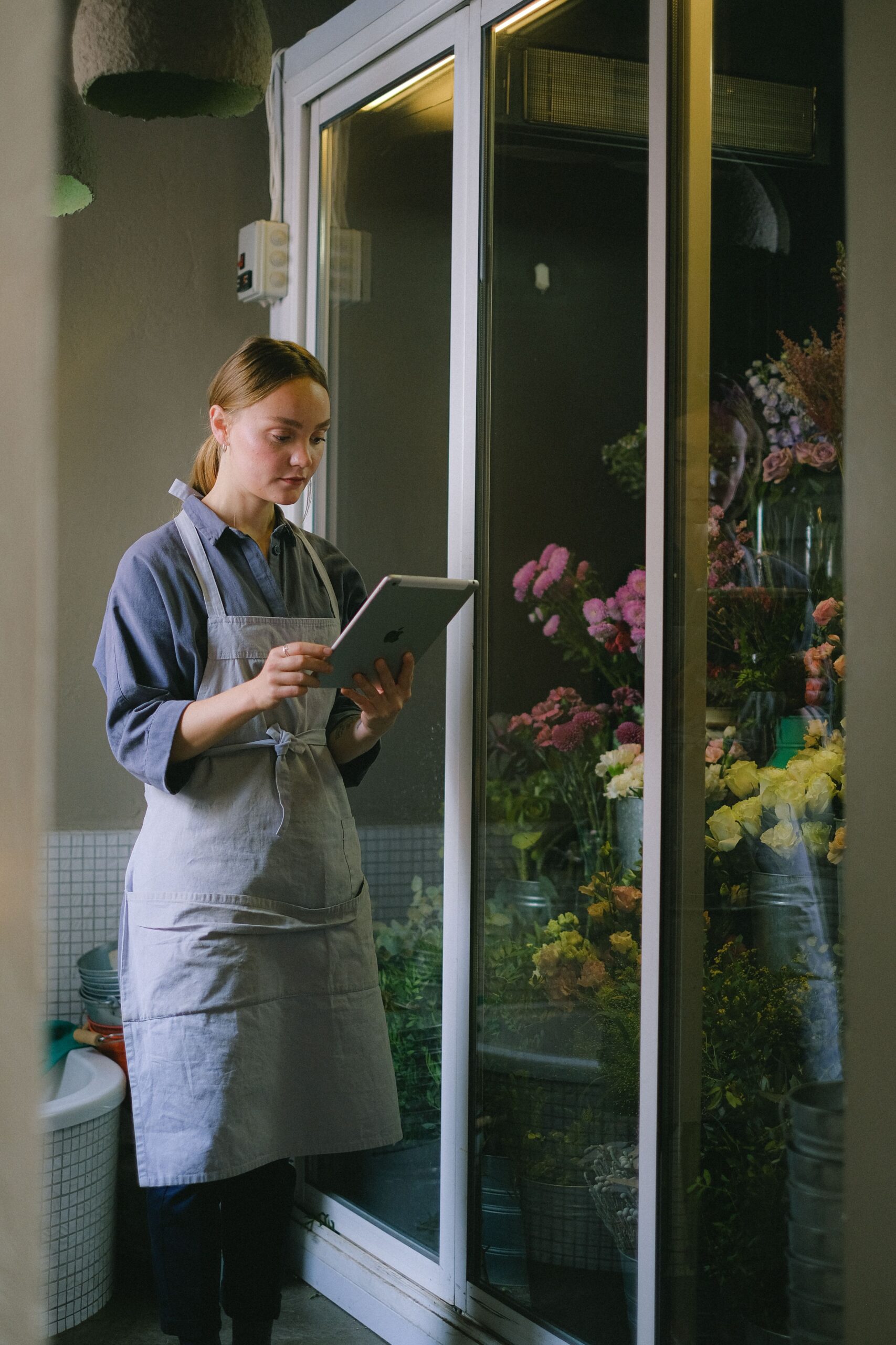 Small business owner creating a listing for their business. 